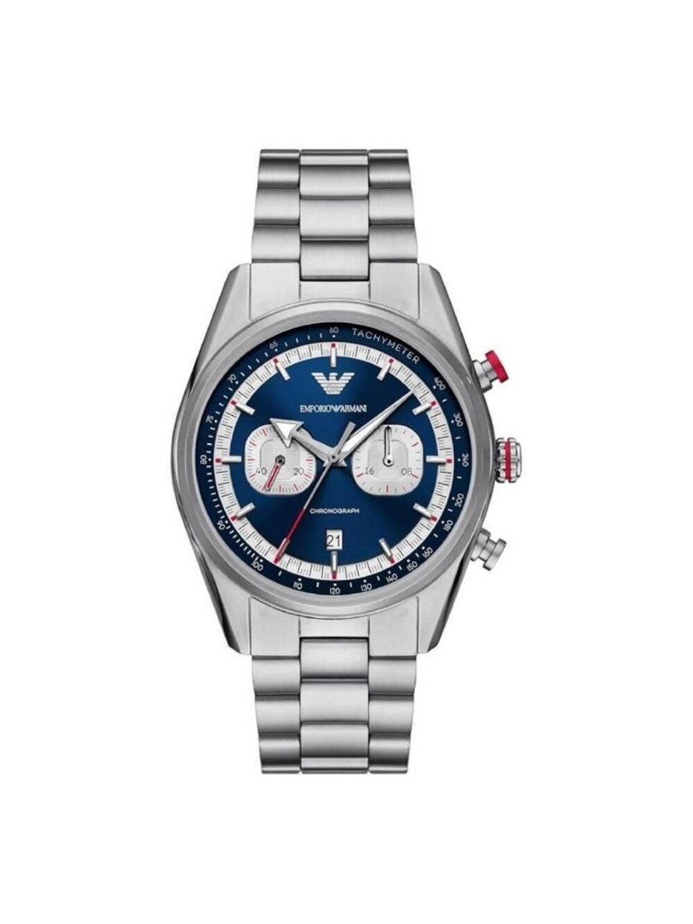 NWT Armani Racer Chronograph Quartz Blue Dial Men's Watch